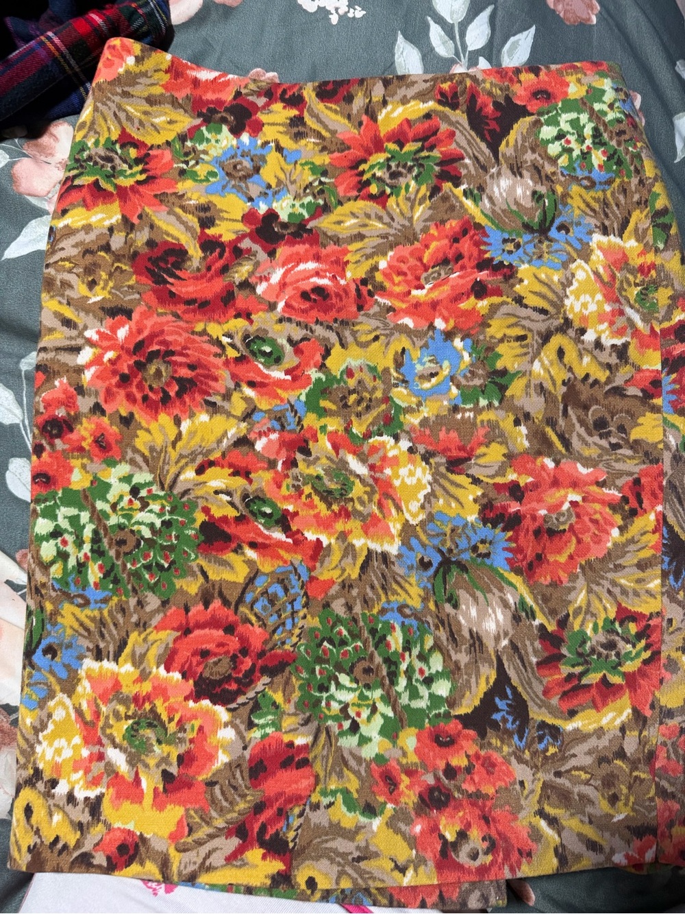 Talbots Multicolor Floral Pencil Skirt